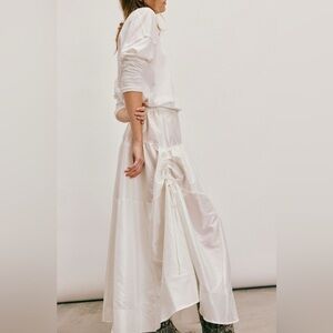 Free People Emory Drop Waist Midi in Eggnog size Medium NWT